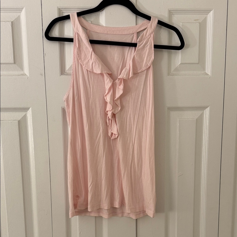 Lilly Pulitzer Light Pink Ruffle Tank Top